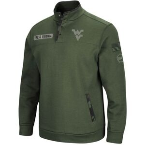 Colosseum Olive West VA Mountaineer Military Appreciation Camo Jacket Size L